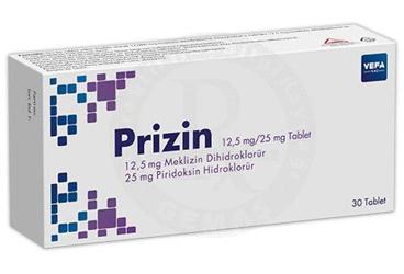 PRİZİN 12.5 MG/ 25 MG TABLET, 30 ADET