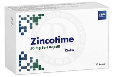ZİNCOTİME 50 MG SERT KAPSÜL, 40 ADET