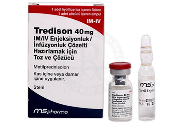 TREDİSON 40 MG IM/IV ENJEKSİYONLUK/İNFÜZYONLUK ÇÖZELTİ HAZIRLAMAK İÇİN TOZ VE ÇÖZÜCÜ, 1 ADET FLAKON+1 ADET ÇÖZÜCÜ AMPUL