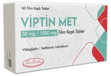 Viptin Met 50 mg / 1000 mg Film Kaplı Tablet, 60 ADET
