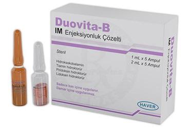 Duovita-B IM Enjeksiyonluk Çözelti, 5 adet Tip I ampul ve 5 adet Tip II ampul