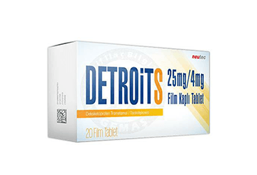 DETROİTS 25 MG/8 MG FİLM KAPLI TABLET, 14 TABLET