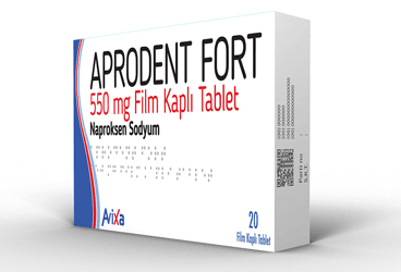APRODENT FORT 550 MG FILM KAPLI TABLET, 20 ADET