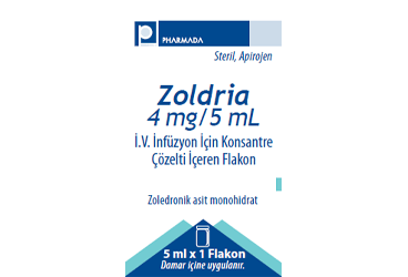 ZOLDRIA 4MG 5ML INFUZYON ICIN KONSANTRE ICEREN FLAKON ,FLAKON, 1 ADET