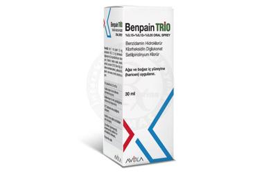BENPAİN TRİO %0.15 + %0.12 + %0.05 ORAL SPREY, ÇÖZELTİ, 30 ML