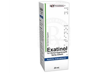 Exatinol %1 Deriye Uygulanacak Sprey, Çözelti (20 ml)