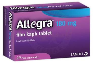 ALLEGRA 180 MG FİLM KAPLI TABLET, 20 ADET