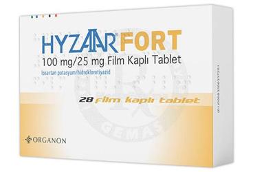 HYZAAR FORT 100 MG/25 MG FİLMKAPLI TABLET, 28 ADET