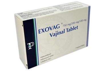 EXOVAG 750 MG/200 MG/100 MG VAJİNAL TABLET, 7 ADET