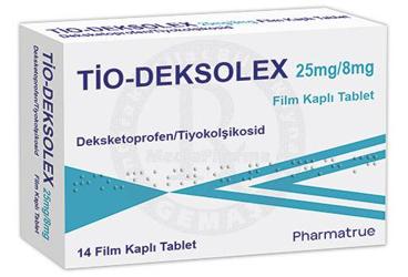 Tio-Deksolex 25 mg/8 mg Film Kaplı Tablet, 14 ADET