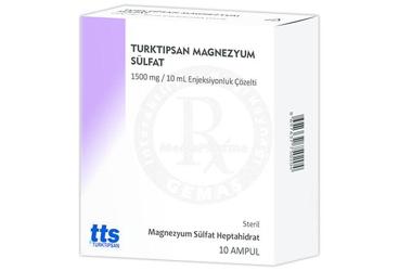 TURKTIPSAN MAGNEZYUM SÜLFAT 1500 MG / 10 ML ENJEKSİYONLUK ÇÖZELTİ, 10 ADET