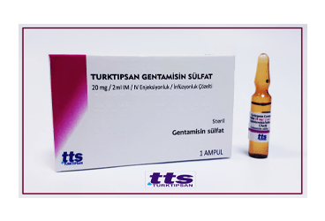 TURKTIPSAN GENTAMİSİN SÜLFAT 20 MG/2ML IM/IV ENJEKSİYONLUK/İNFÜZYONLUK ÇÖZELTİ, 1 ADET