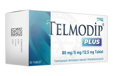 TELMODİP PLUS 80 MG/5 MG/12,5 TABLET, 30 ADET