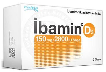 İBAMIN D3 150 MG/2800 IU GRANÜL İÇEREN SAŞE ,3 SAŞE