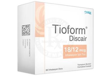 TIOFORM DİSCAİR 18/12 MCG İNHALASYON İÇİN TOZ, 60 DOZ