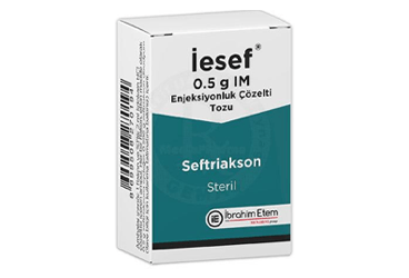 IESEF 0,5 G IM ENJEKSİYONLUK ÇÖZELTİ HAZIRLAMAK İÇİN TOZ, 1 ADET
