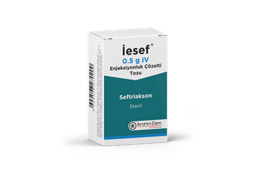 IESEF 0,5 G IV ENJEKSİYONLUK ÇÖZELTİ HAZIRLAMAK İÇİN TOZ, 1 ADET