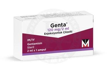 GENTA 120 MG/2 ML IM/IV ENJEKSİYONLUK ÇÖZELTİ, 1 ADET