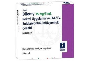 DİLEMY 15 MG /3 ML REKTAL UYGULAMA VE IM/IV ENJEKSİYONLUK/İNFÜZYONLUK ÇÖZELTİ, 5 ADET