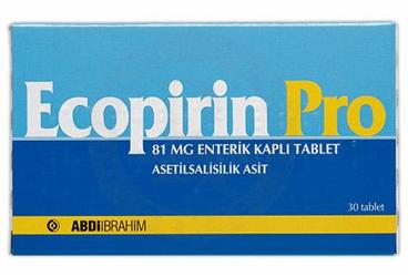 ECOPIRIN PRO 81 MG ENTERIK KAPLI TABLET , 30 ADET