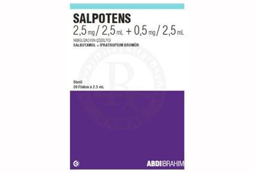 Salpotens 2,5 mg/2,5 mL + 0,5 mg/2,5 mL Nebülizasyon Çözeltisi
