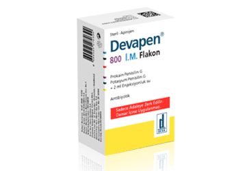 DEVAPEN 800 I.M. ENJEKSİYONLUK ÇÖZELTİ İÇİN TOZ İÇEREN FLAKON, 1 ADET