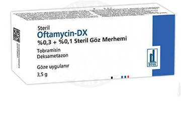 OFTAMYCİN-DX %0.3 + %0.1 GÖZ MERHEMİ, 3.5 G, 1 TÜP
