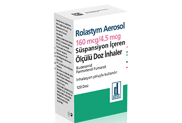 ROLASTYM 160 MCG/4.5 MCG AEROSOL İNHALASYONU, SÜSPANSİYON, 60 DOZ