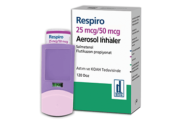 RESPIRO 25 MCG/50 MCG İNHALASYON İÇİN SÜSPANSİYON İÇERENAEROSOL