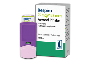 RESPİRO 25 MCG/125 MCG İNHALASYON İÇİN SÜSPANSİYON İÇEREN AEROSOL, 120 DOZ