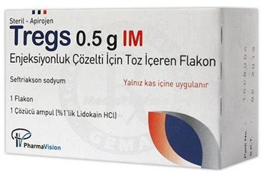 TREGS 0,5 G I.M. ENJEKSİYONLUK ÇÖZELTİ HAZIRLAMAK İÇİN TOZ VE ÇÖZÜCÜ, 1 ADET