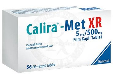 Calira-Met XR 5 mg/500 mg Film Kaplı Tablet (56 adet)