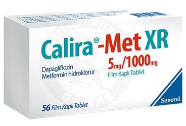 Calira-Met XR 5 mg/1000 mg Film Kaplı Tablet (56 adet)