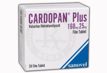 CARDOPAN PLUS 160 MG/25 MG FILM KAPLI TABLET, 28 TABLET