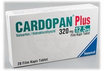 CARDOPAN PLUS 320 MG/12.5 MG FILM KAPLI TABLET, 28 TABLET
