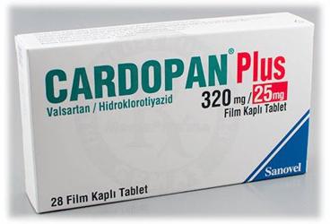 CARDOPAN PLUS 320 MG/25 MG FILM KAPLI TABLET, 28 TABLET