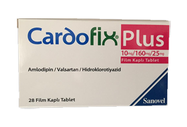 CARDOFIX PLUS 10 MG/160 MG/25 MG FILM KAPLI TABLET ,FILM KAPLI TABLET, 28 ADET