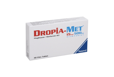 DROPIA-MET 15/500 MG FILM KAPLI TABLET, 60 ADET