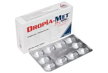 DROPİA-MET 15 MG /1000 MG FİLM KAPLI TABLET, 30 ADET