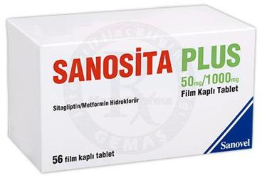 Sanosita Plus 50 mg/1000 mg Film Kaplı Tablet, 56 ADET