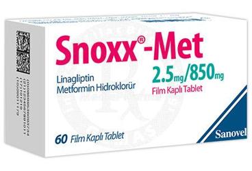 SNOXX-MET 2,5 MG/850 MG FİLM KAPLI TABLET, 60 ADET