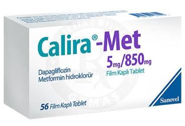 Calira-Met 5 mg/850 mg Film Kaplı Tablet, 56 adet