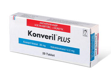 KONVERIL PLUS 20 MG/12,5 MG TABLET, 20 ADET