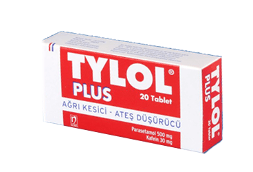 TYLOL PLUS 500 MG/30 MG TABLET, 20 ADET