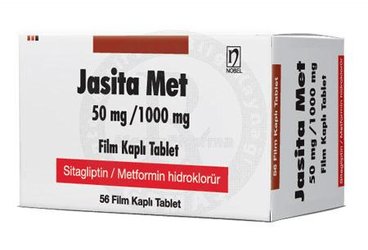 Jasita Met 50 mg/1000 mg Film Kaplı Tablet (56 Adet)
