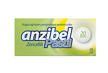 ANZİBEL 5 MG/4 MG/3 MG ZENCEFİLLİ PASTİL, 20 ADET