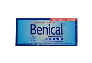 BENICAL COLD 500 MG/ 30 MG/20 MG FILM KAPLI TABLET, 20 ADET