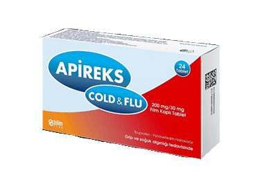 APIREKS COLD&FLU 200 MG/30 MG FILM KAPLI TABLET, 24 ADET