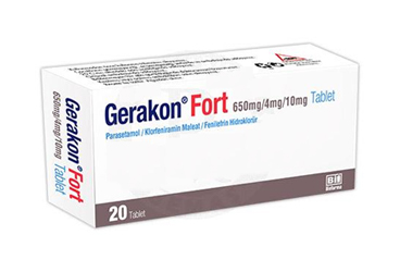 GERAKON FORT 650MG/10MG/4MG TABLET, 20 ADET