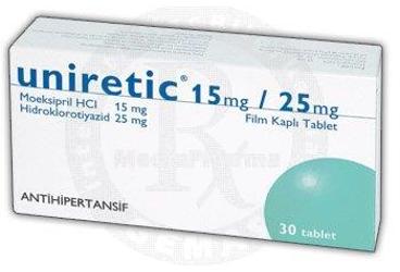 UNIRETIC 15 MG/ 25 MG FILM KAPLI TABLET, 30 ADET